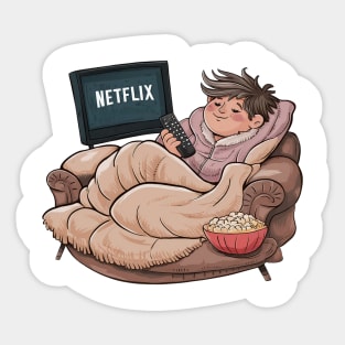 Netflix and chill is my self-care routine Sticker